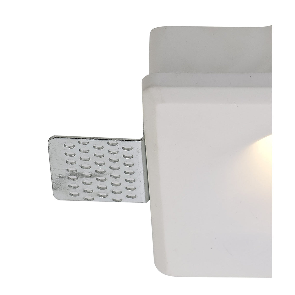 Sleek White Paintable Square Recessed Spotlight with GU10 Compatibility