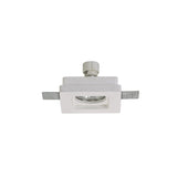 Contemporary White Gypsum Square Recessed Spotlight - Paintable GU10 Fixture