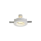 White Paintable Round Recessed Spotlight with GU10 Compatibility, 103mm Cut-Out