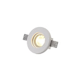 White Paintable Round Recessed Spotlight with GU10 Compatibility, 103mm Cut-Out