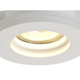 White Paintable Round Recessed Spotlight with GU10 Compatibility, 103mm Cut-Out