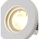 White Paintable Round Recessed Spotlight with GU10 Compatibility, 103mm Cut-Out