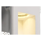 Contemporary Recessed Gypsum Wall Lamp, GU10 Compatible, Paintable White Finish