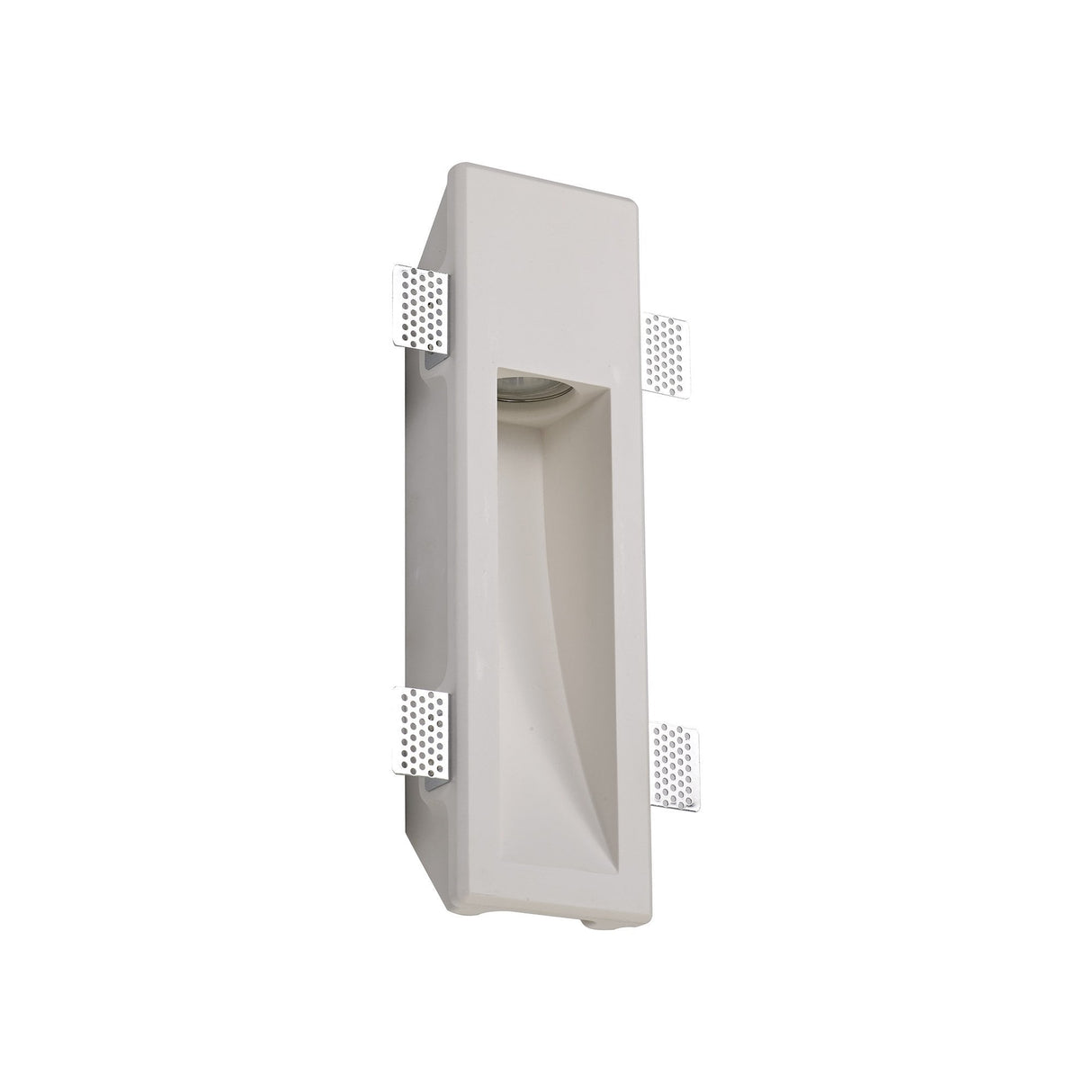 Modern White Gypsum Recessed Wall Lamp, Customizable Finish, GU10 Compatible