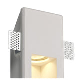 Modern White Gypsum Recessed Wall Lamp, Customizable Finish, GU10 Compatible