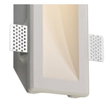 Modern White Gypsum Recessed Wall Lamp, Customizable Finish, GU10 Compatible