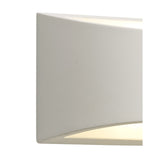 White Paintable Gypsum Rectangular Wall Lamp, 1 x G9 Socket