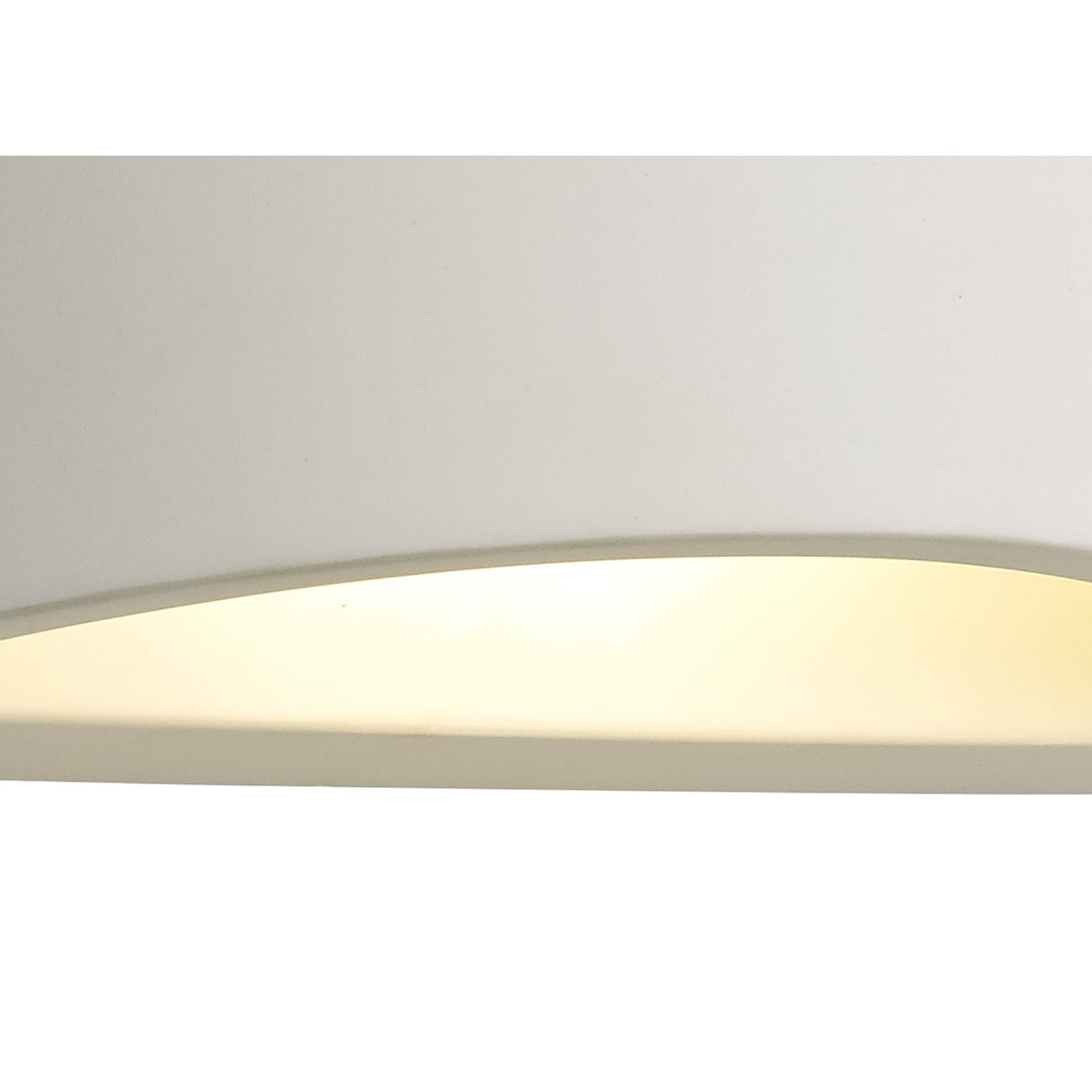 White Paintable Gypsum Rectangular Wall Lamp, 1 x G9 Socket