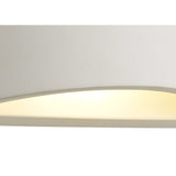 White Paintable Gypsum Rectangular Wall Lamp, 1 x G9 Socket