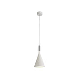 White Paintable Gypsum Pendant Lamp with Polished Chrome Accents