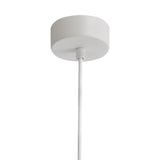 White Paintable Gypsum Pendant Lamp with Polished Chrome Accents