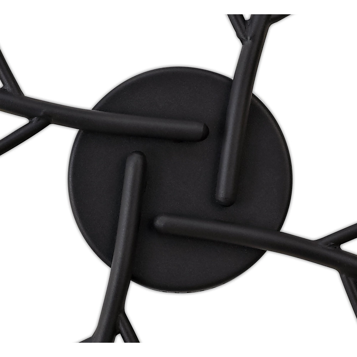 Contemporary 12-Light LED Fixture, 3W Each, 3000K Warm Glow, Black with Antique Brass Finish
