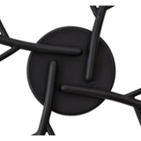 Contemporary 12-Light LED Fixture, 3W Each, 3000K Warm Glow, Black with Antique Brass Finish
