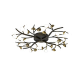 28-Light Modern Semi-Flush Fixture, Black/Antique Brass with Frosted White Shades, 3000K LED, 4400 Lumens, 3-Year Warranty