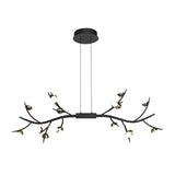 16-Light Linear Chandelier, Integrated 3W LEDs, Warm White 3000K, 2640 Lumens, Black with Antique Brass Accents, 3-Year Warranty