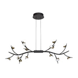 16-Light Linear Chandelier, Integrated 3W LEDs, Warm White 3000K, 2640 Lumens, Black with Antique Brass Accents, 3-Year Warranty
