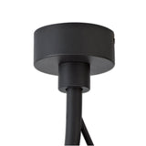 Modern 8-Light LED Ceiling Pendant, Black/Antique Brass, 3000K Warm Glow, 1320lm, 3-Year Warranty