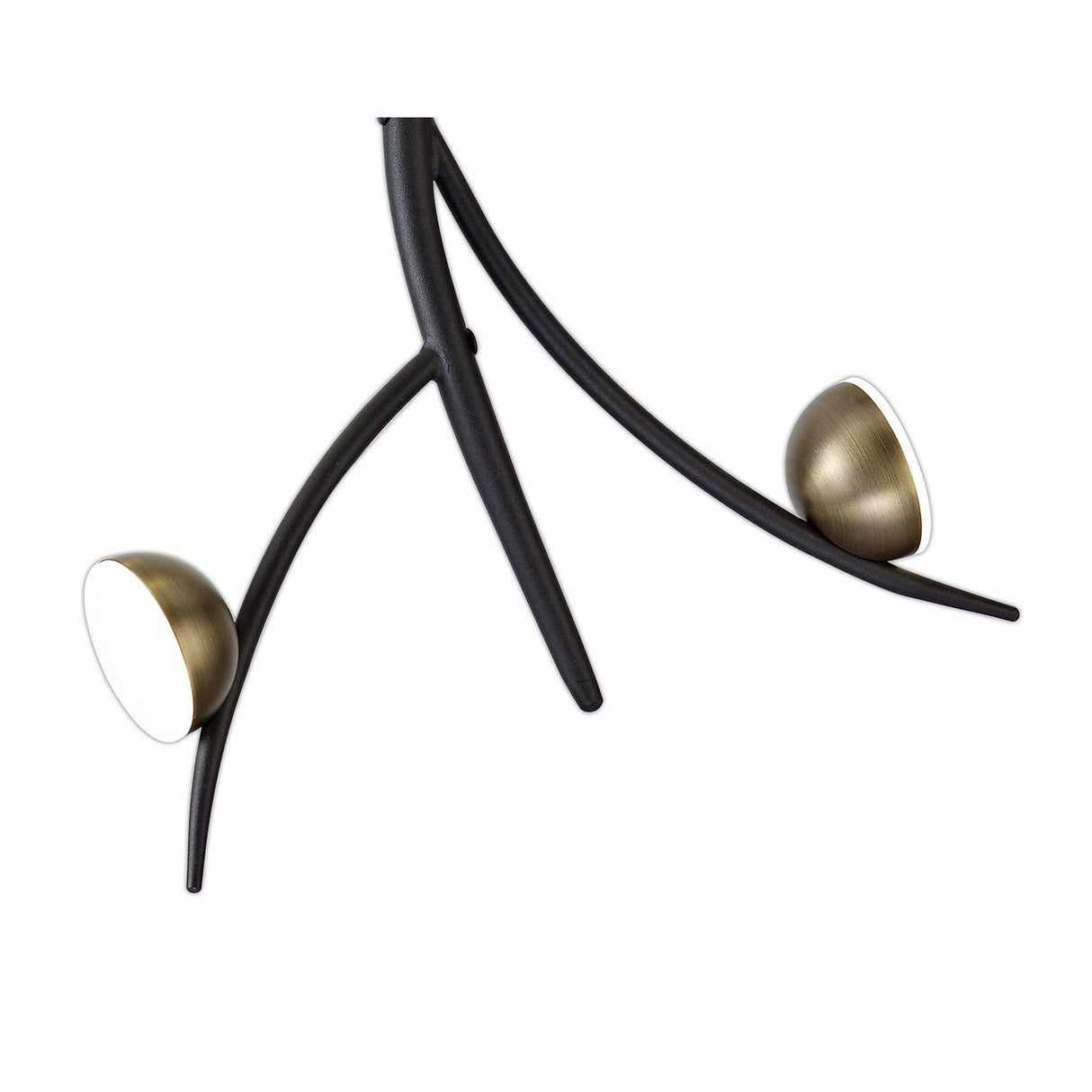 Modern 8-Light LED Ceiling Pendant, Black/Antique Brass, 3000K Warm Glow, 1320lm, 3-Year Warranty