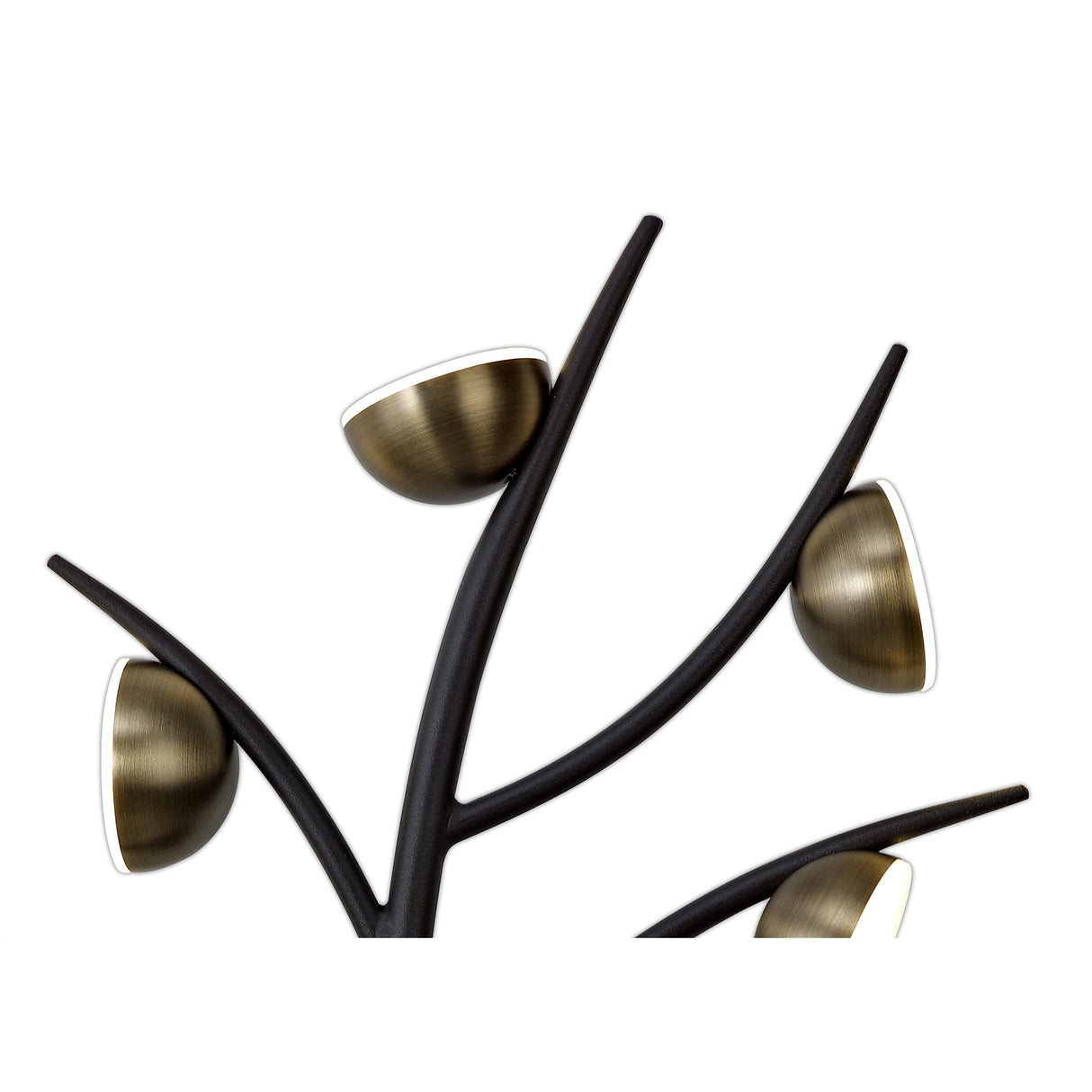 Elegant 5-Light Wall Fixture, 3W LED, 3000K, 825lm, Black & Antique Brass Finish, 3-Year Warranty