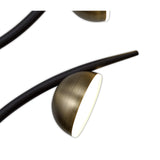 Elegant 5-Light Wall Fixture, 3W LED, 3000K, 825lm, Black & Antique Brass Finish, 3-Year Warranty