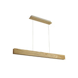 Contemporary 2-Light Pendant with Matte White and Medium Oak Finish, 3000K LED, 1662 Lumens