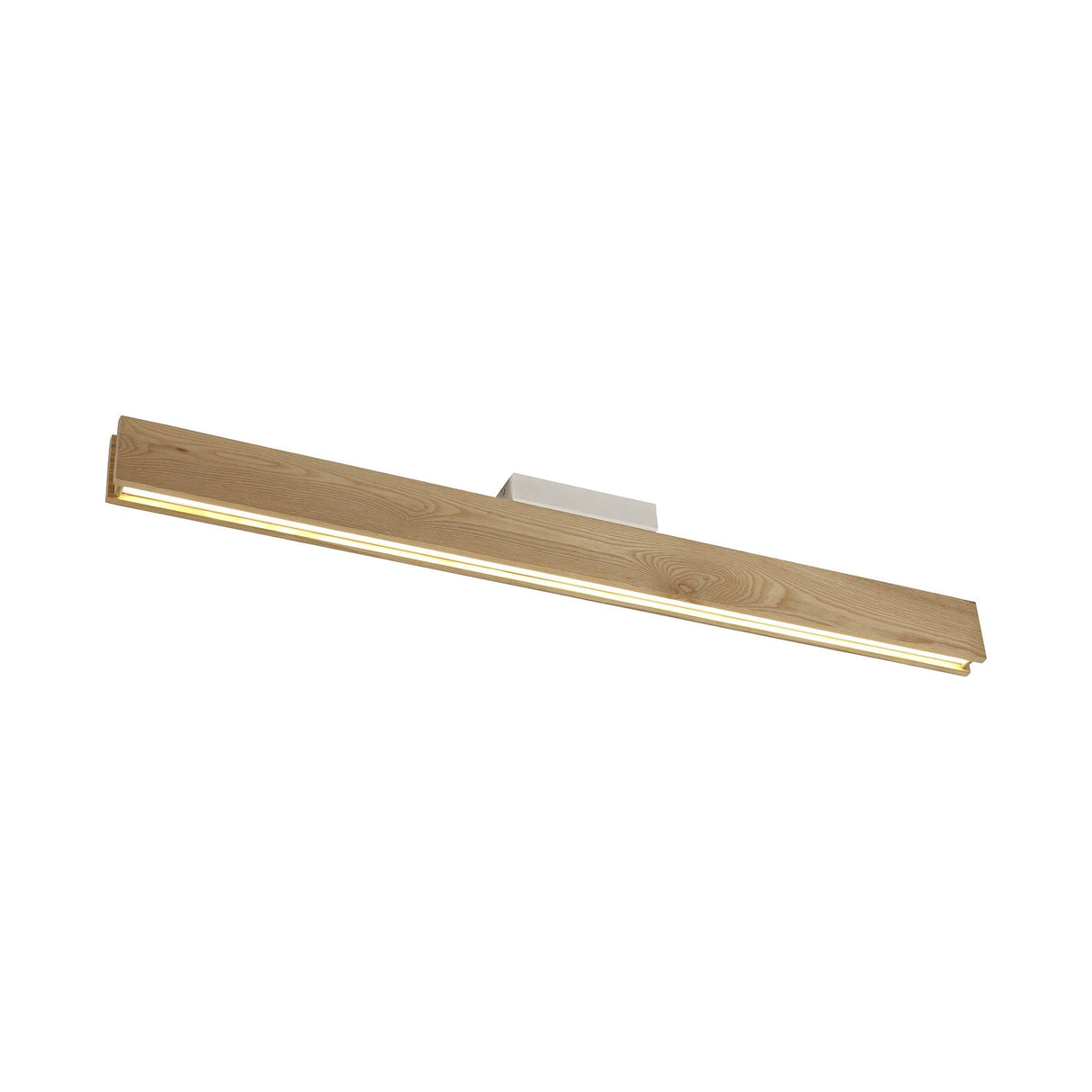 Oak Finish Ceiling Light Fixture, 36W LED, Warm White, 1528lm, Matte White Accents, 3-Year Warranty