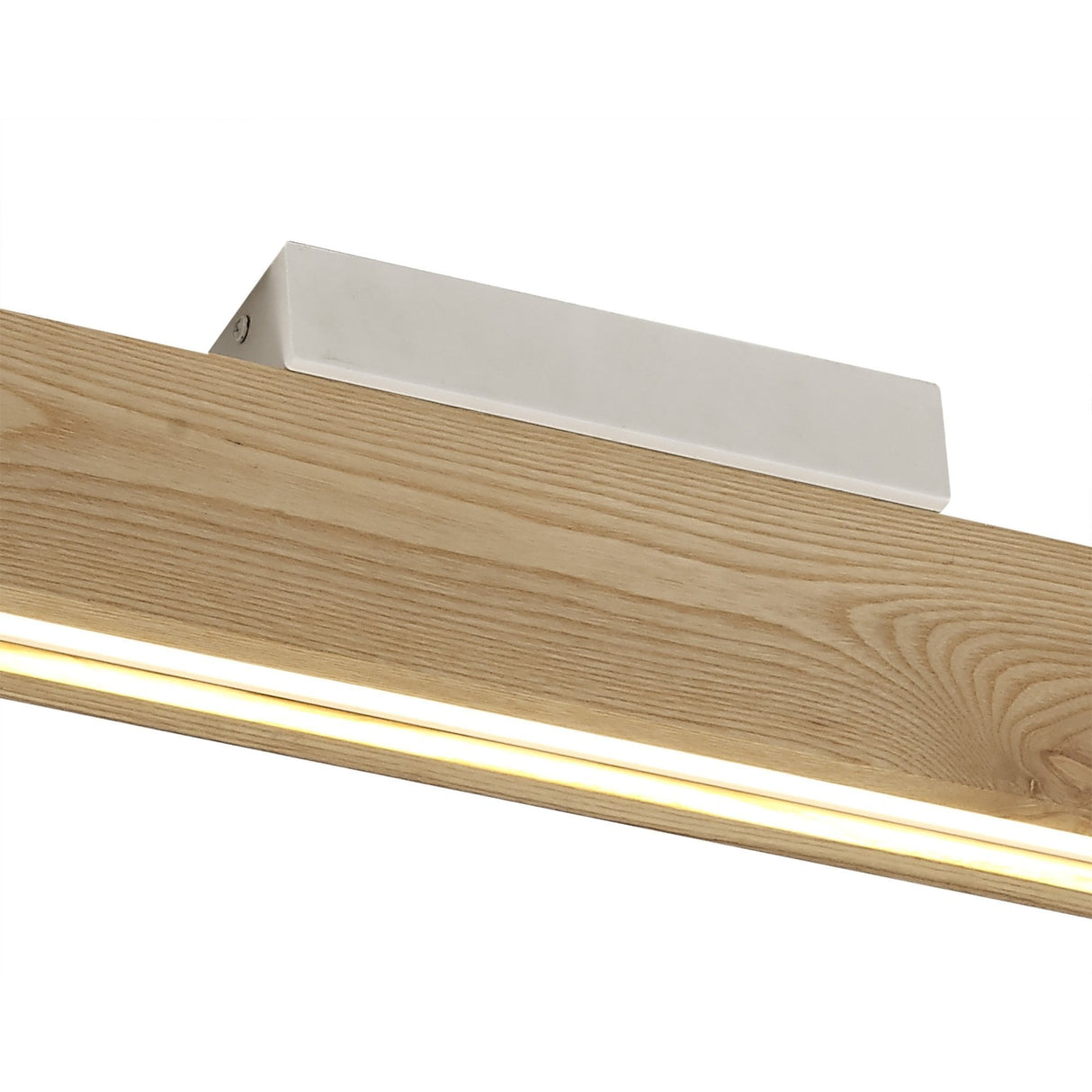 Oak Finish Ceiling Light Fixture, 36W LED, Warm White, 1528lm, Matte White Accents, 3-Year Warranty