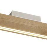 Oak Finish Ceiling Light Fixture, 36W LED, Warm White, 1528lm, Matte White Accents, 3-Year Warranty