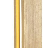 Stylish Medium Oak and Frosted Table Lamp with 2 x 6W Warm LED Lights, 3-Year Warranty