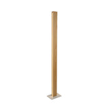 Elegant Medium Oak LED Floor Lamp with Frosted Shade, 3000K Warm White, 3-Year Warranty