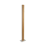 Elegant Medium Oak LED Floor Lamp with Frosted Shade, 3000K Warm White, 3-Year Warranty