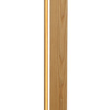 Elegant Medium Oak LED Floor Lamp with Frosted Shade, 3000K Warm White, 3-Year Warranty