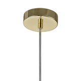 Elegant Curved Brass Pendant Light, E27 Socket