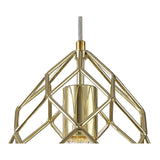 Elegant Curved Brass Pendant Light, E27 Socket