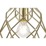 Elegant Curved Brass Pendant Light, E27 Socket