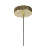 Gleaming Brass Elliptical Pendant Light - E27 Socket