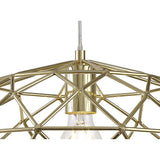 Gleaming Brass Elliptical Pendant Light - E27 Socket