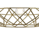 Gleaming Brass Elliptical Pendant Light - E27 Socket