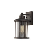 Antique Bronze Wall Lantern with Clear Glass, E27 Socket, IP54, 2-Year Warranty