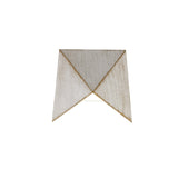 Contemporary Wall Lamp, 7W LED, Warm Glow 3000K, 610lm, IP54, White and Gold Finish, 3-Year Warranty