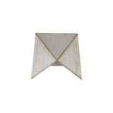 Contemporary Wall Lamp, 7W LED, Warm Glow 3000K, 610lm, IP54, White and Gold Finish, 3-Year Warranty