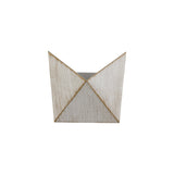 Contemporary Wall Lamp, 7W LED, Warm Glow 3000K, 610lm, IP54, White and Gold Finish, 3-Year Warranty