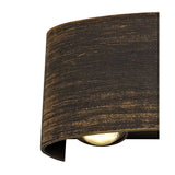 Dual Tone Up & Down LED Wall Light, 6W Total, Warm White, IP54, Black & Gold Finish, 3-Year Warranty
