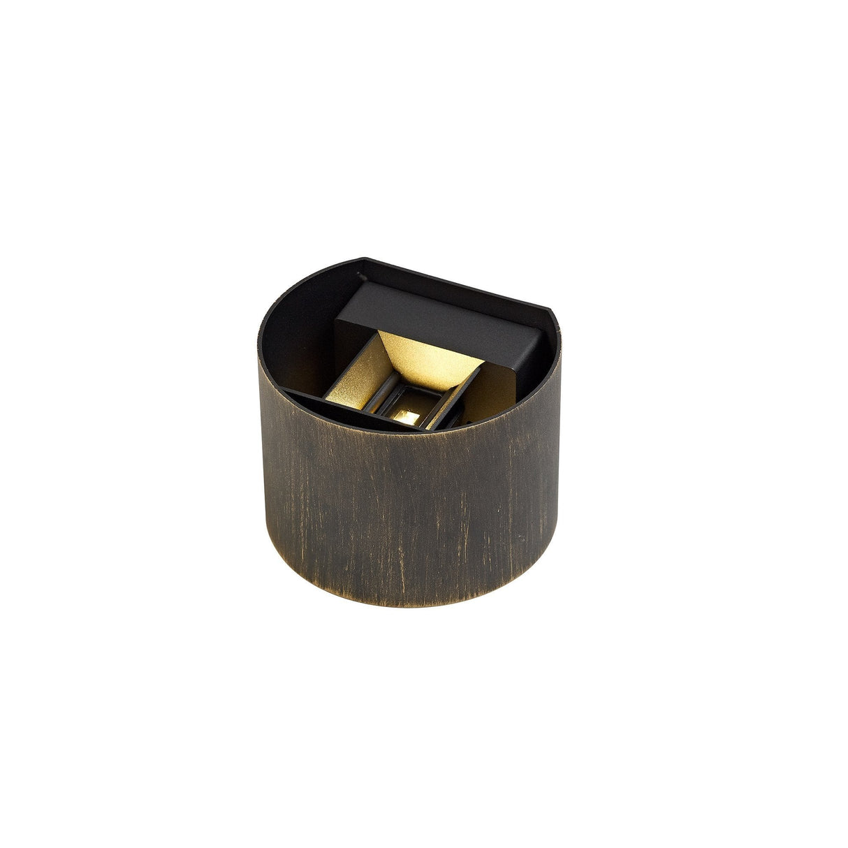 Modern Black and Gold Dual Beam Wall Lamp, 2 x 3W COB LEDs, 3000K, 410lm, IP54, 3-Year Warranty