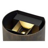 Modern Black and Gold Dual Beam Wall Lamp, 2 x 3W COB LEDs, 3000K, 410lm, IP54, 3-Year Warranty