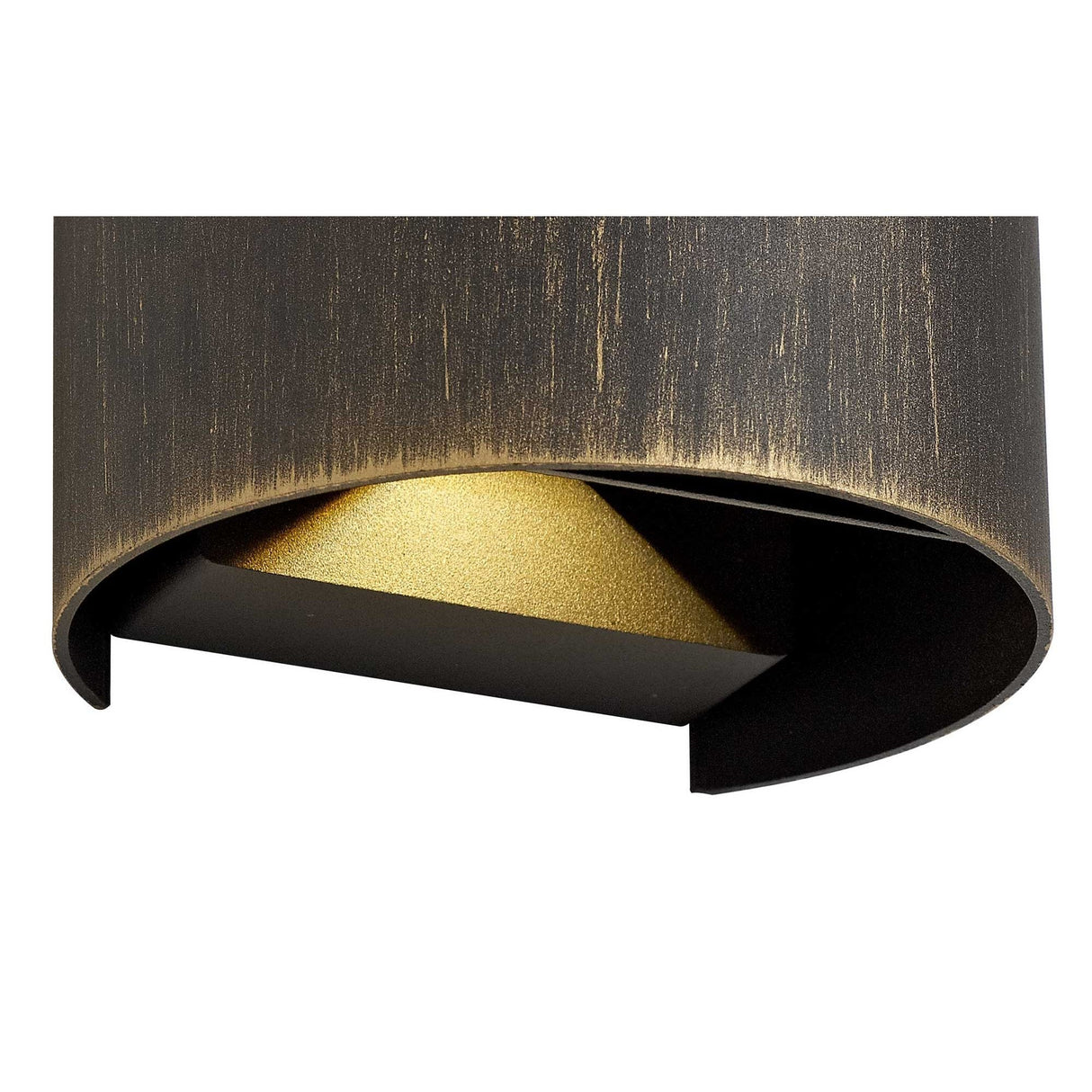 Modern Black and Gold Dual Beam Wall Lamp, 2 x 3W COB LEDs, 3000K, 410lm, IP54, 3-Year Warranty