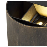 Modern Black and Gold Dual Beam Wall Lamp, 2 x 3W COB LEDs, 3000K, 410lm, IP54, 3-Year Warranty