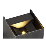 Dual Beam LED Wall Lamp, 6W Total, Warm White, IP54, Black/Silver, 3-Year Warranty