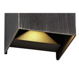 Dual Beam LED Wall Lamp, 6W Total, Warm White, IP54, Black/Silver, 3-Year Warranty