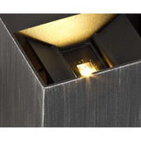 Dual Beam LED Wall Lamp, 6W Total, Warm White, IP54, Black/Silver, 3-Year Warranty